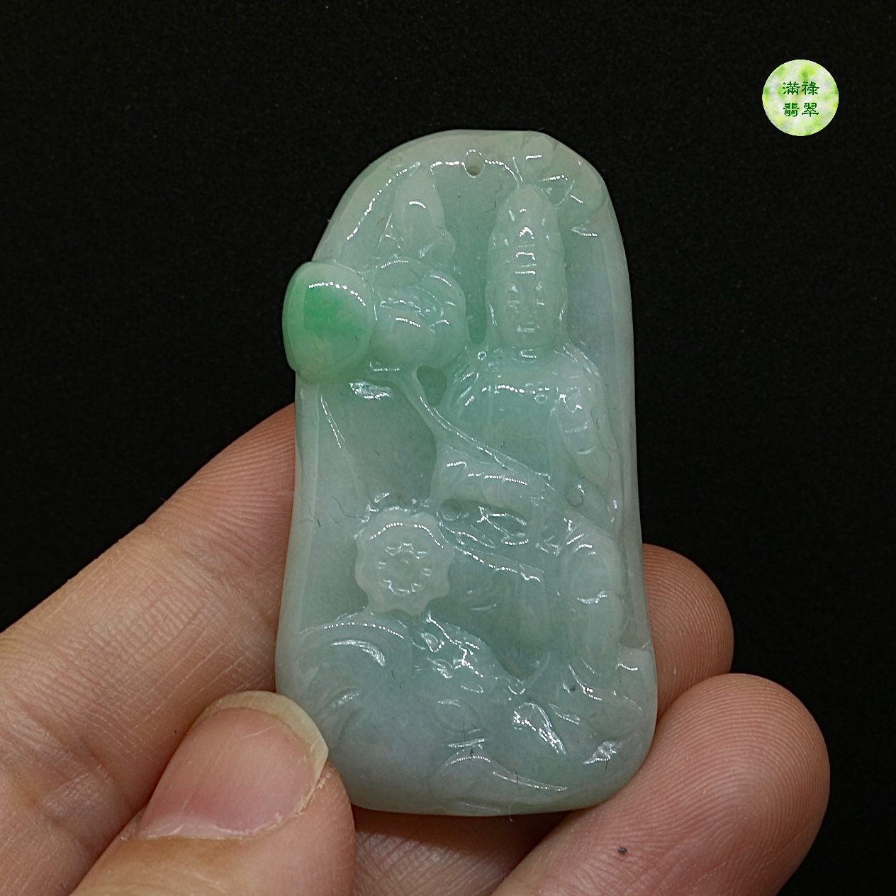 翡翠玉器A貨玉普賢菩薩翡翠玉吊墜 生肖龍蛇守護神 2 翡翠玉器A貨玉普賢菩薩翡翠玉吊墜 生肖龍蛇守護神 - Image 2