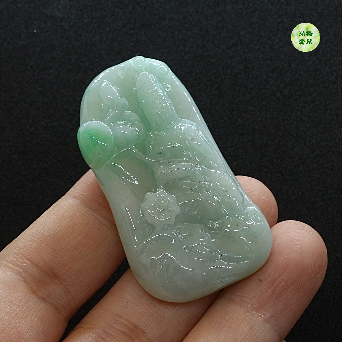 翡翠玉器A貨玉普賢菩薩翡翠玉吊墜 生肖龍蛇守護神 3 翡翠玉器A貨玉普賢菩薩翡翠玉吊墜 生肖龍蛇守護神 - Image 3