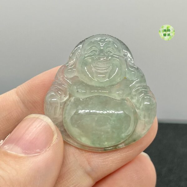 翡翠A貨玉器玉佛公翡翠吊墜 佛諧音福 福澤綿延 佩戴彌勒佛可沾福氣