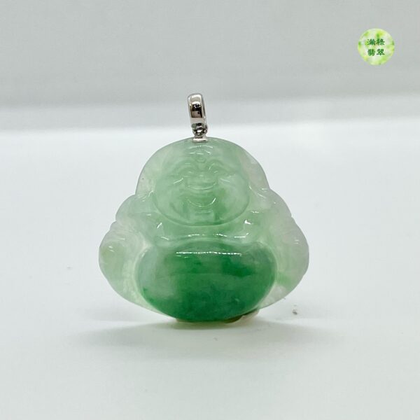 18k翡翠A貨玉器彌勒佛公玉佛翡翠吊墜 笑眯眯的佛公帶來的是福氣 平安 和睦 送誰都可以