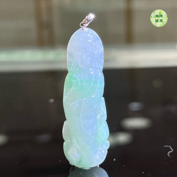 18k翡翠A貨玉器玉觀音菩薩翡翠吊墜 觀音面相和藹 造型優美