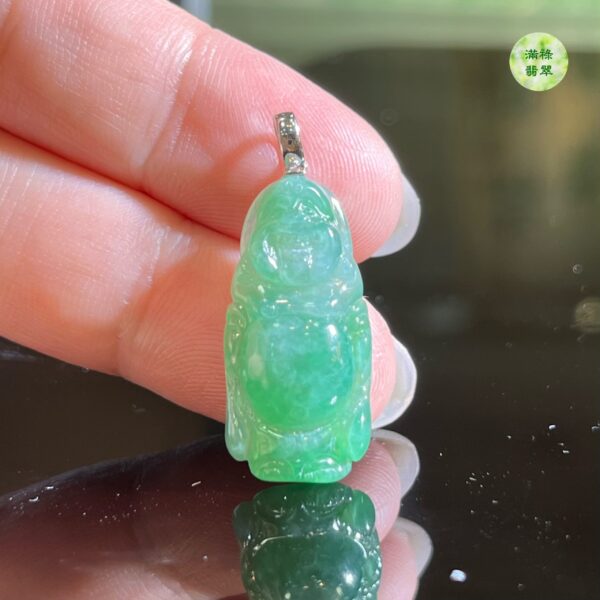 18k翡翠A貨玉器玉佛公翡翠吊墜「彌勒」是佛語的音譯簡稱 意思是「慈氏」常懷慈悲之心