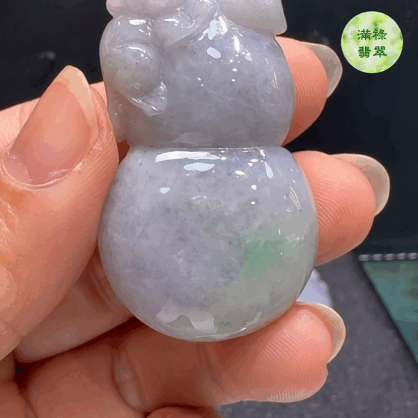 翡翠A貨玉器葫蘆翡翠玉吊墜 49 x 26 x 12mm