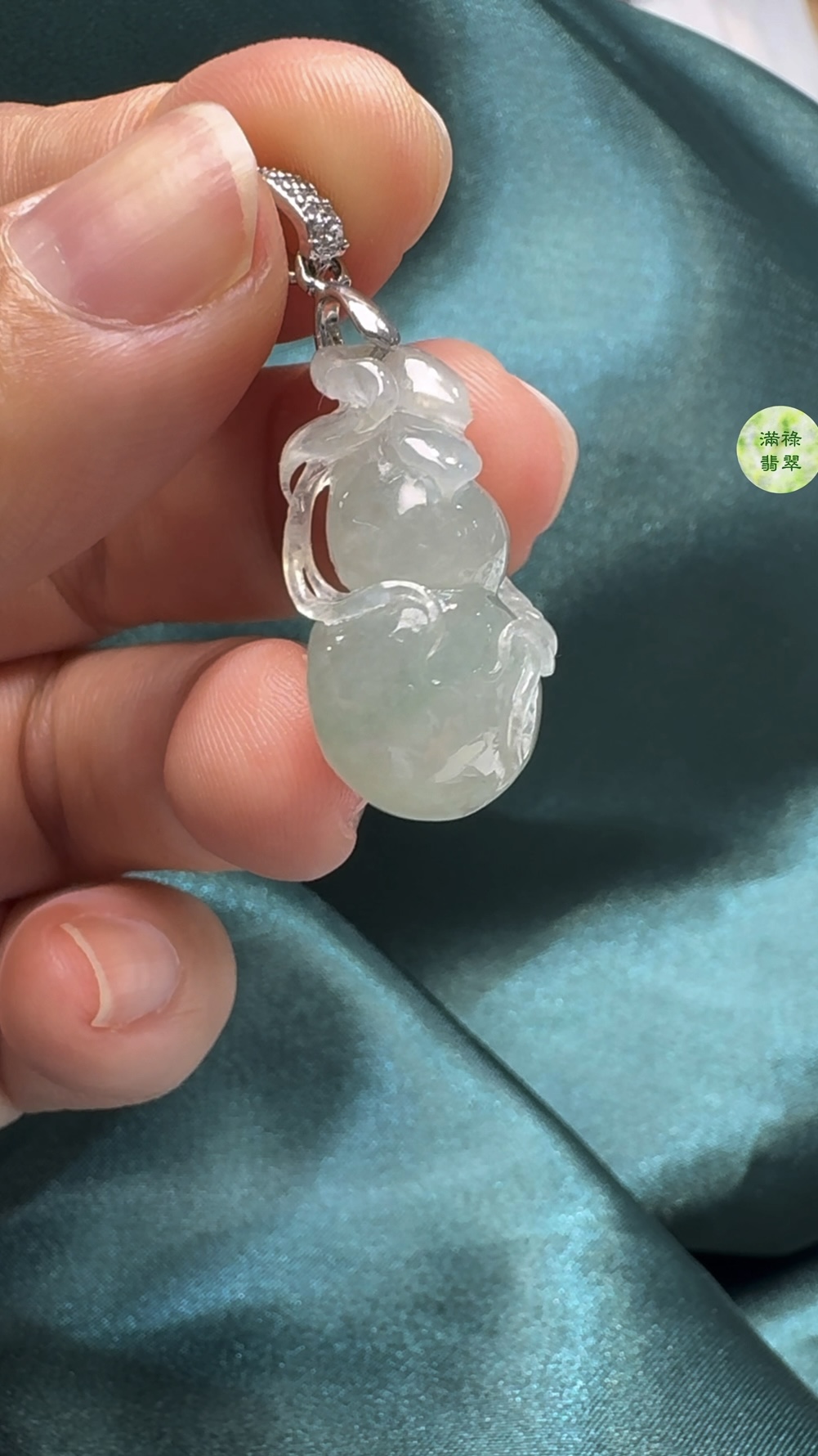 翡翠A貨玉器葫蘆吊墜 25-15-9.4mm 5 翡翠A貨玉器葫蘆吊墜 25-15-9.4mm - Image 5