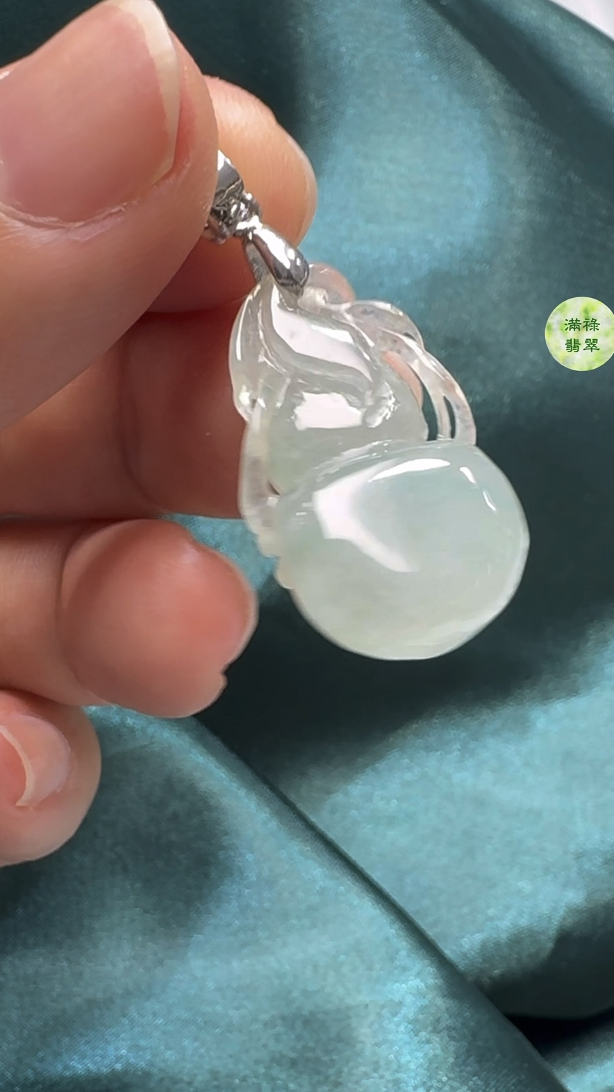 翡翠A貨玉器葫蘆吊墜 25-15-9.4mm 6 翡翠A貨玉器葫蘆吊墜 25-15-9.4mm - Image 6