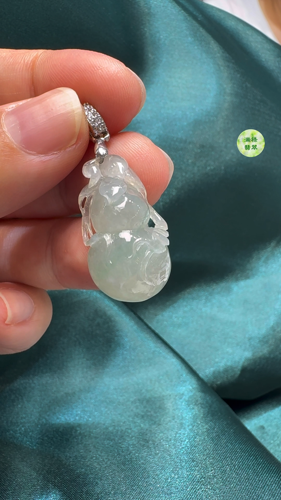 翡翠A貨玉器葫蘆吊墜 25-15-9.4mm 9 翡翠A貨玉器葫蘆吊墜 25-15-9.4mm - Image 9