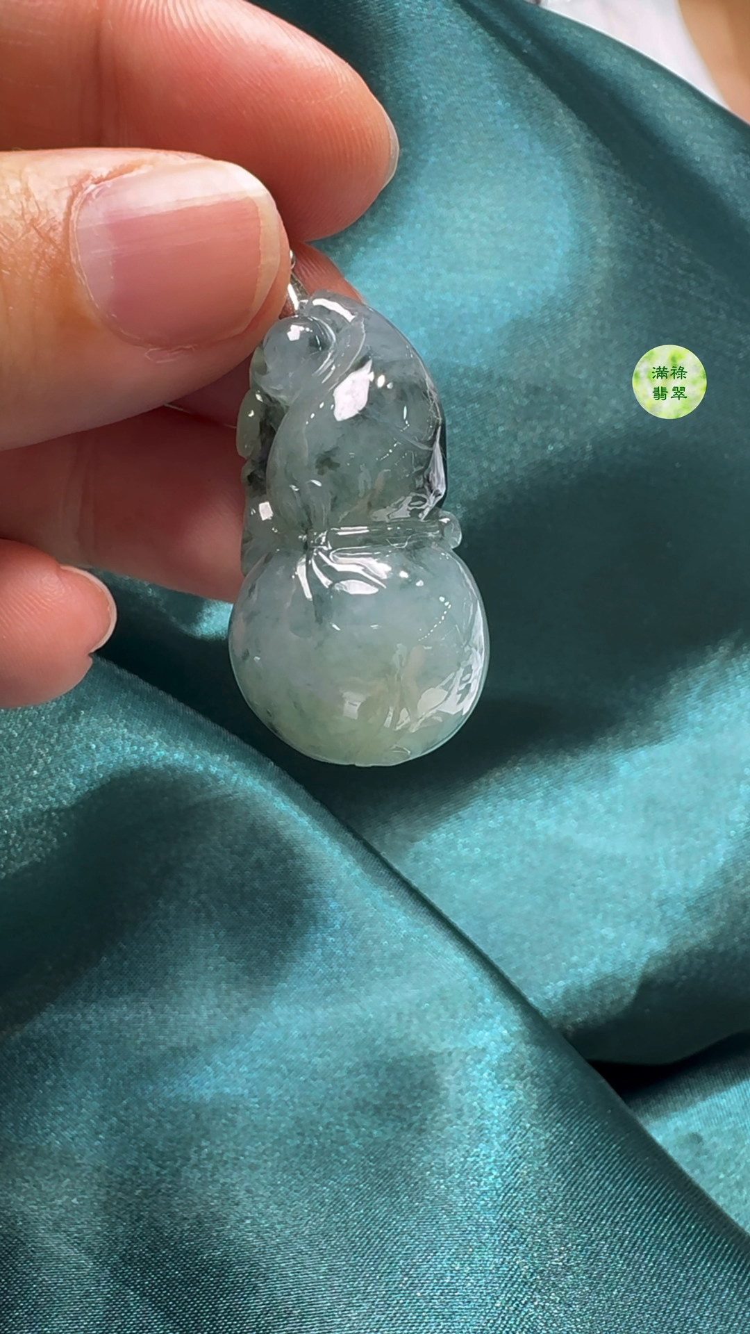 翡翠A貨玉器葫蘆吊墜 34-18-14mm 2 翡翠A貨玉器葫蘆吊墜 34-18-14mm - Image 2