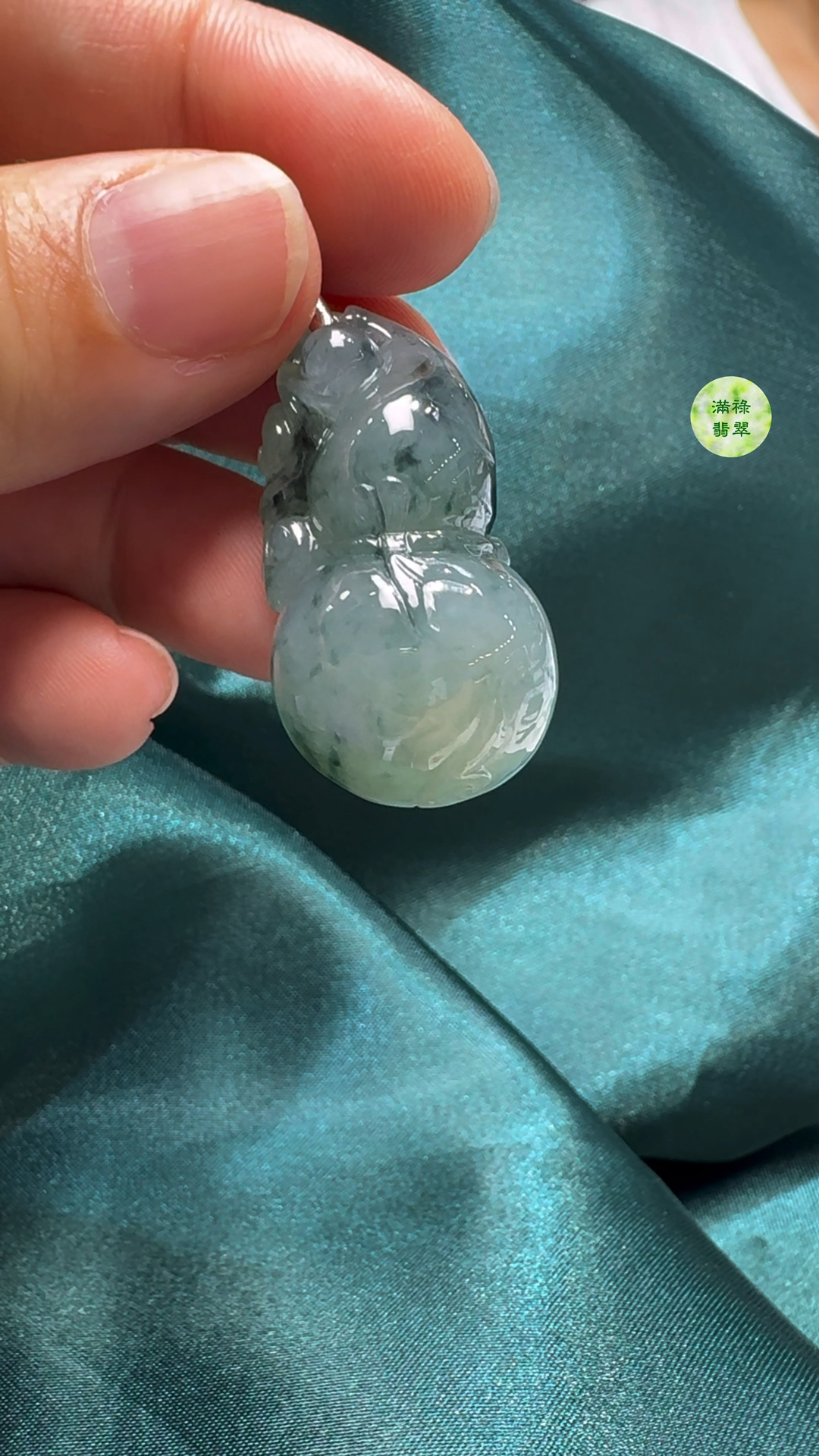 翡翠A貨玉器葫蘆吊墜 34-18-14mm 3 翡翠A貨玉器葫蘆吊墜 34-18-14mm - Image 3