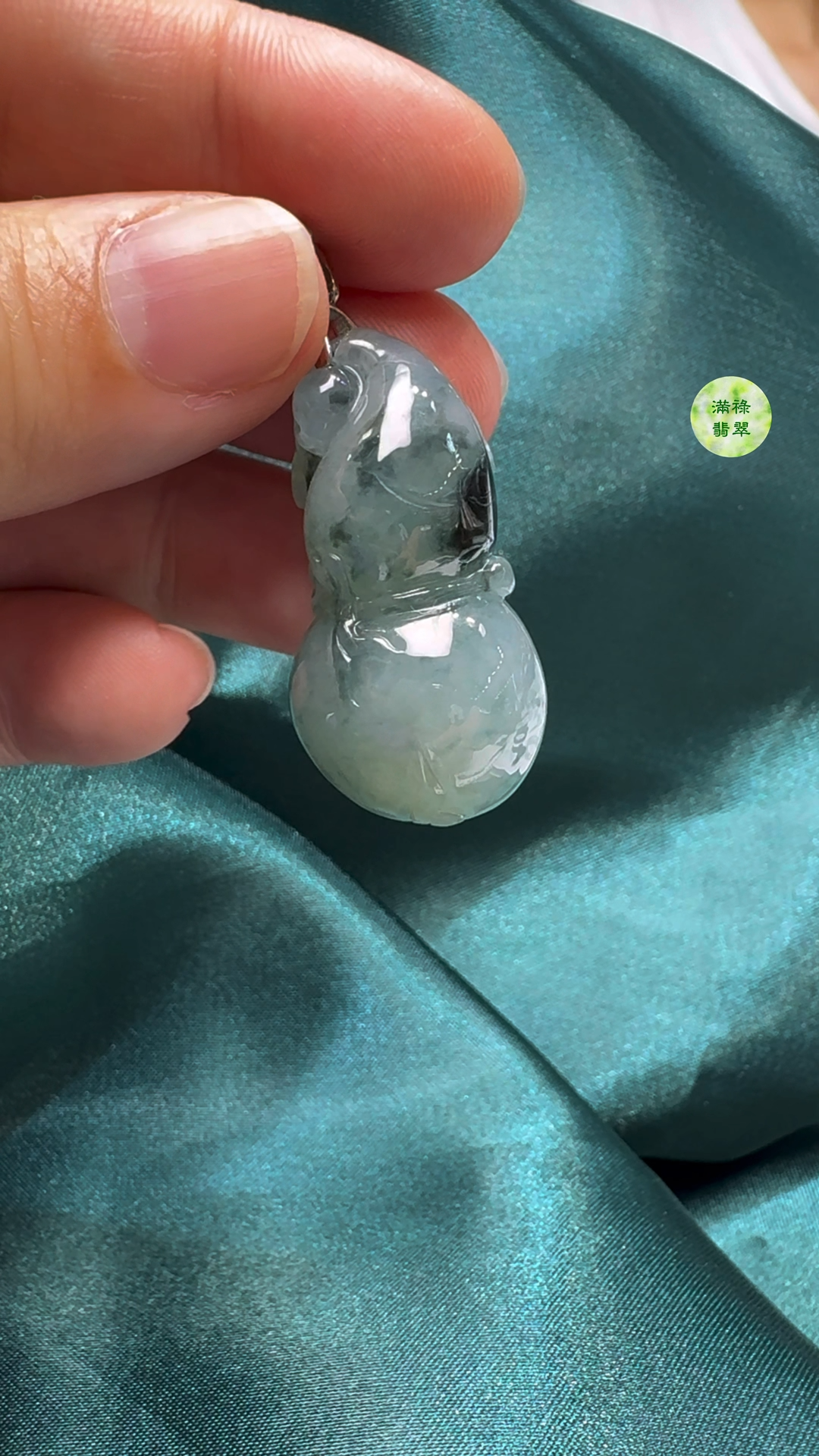 翡翠A貨玉器葫蘆吊墜 34-18-14mm 4 翡翠A貨玉器葫蘆吊墜 34-18-14mm - Image 4