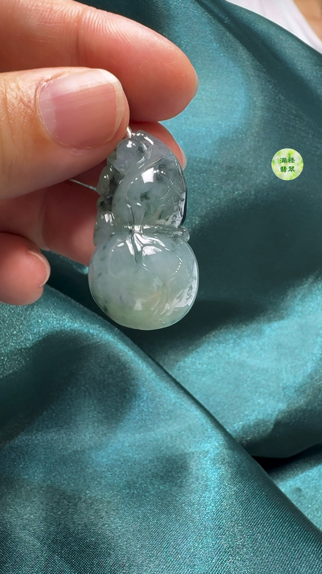 翡翠A貨玉器葫蘆吊墜 34-18-14mm 5 翡翠A貨玉器葫蘆吊墜 34-18-14mm - Image 5