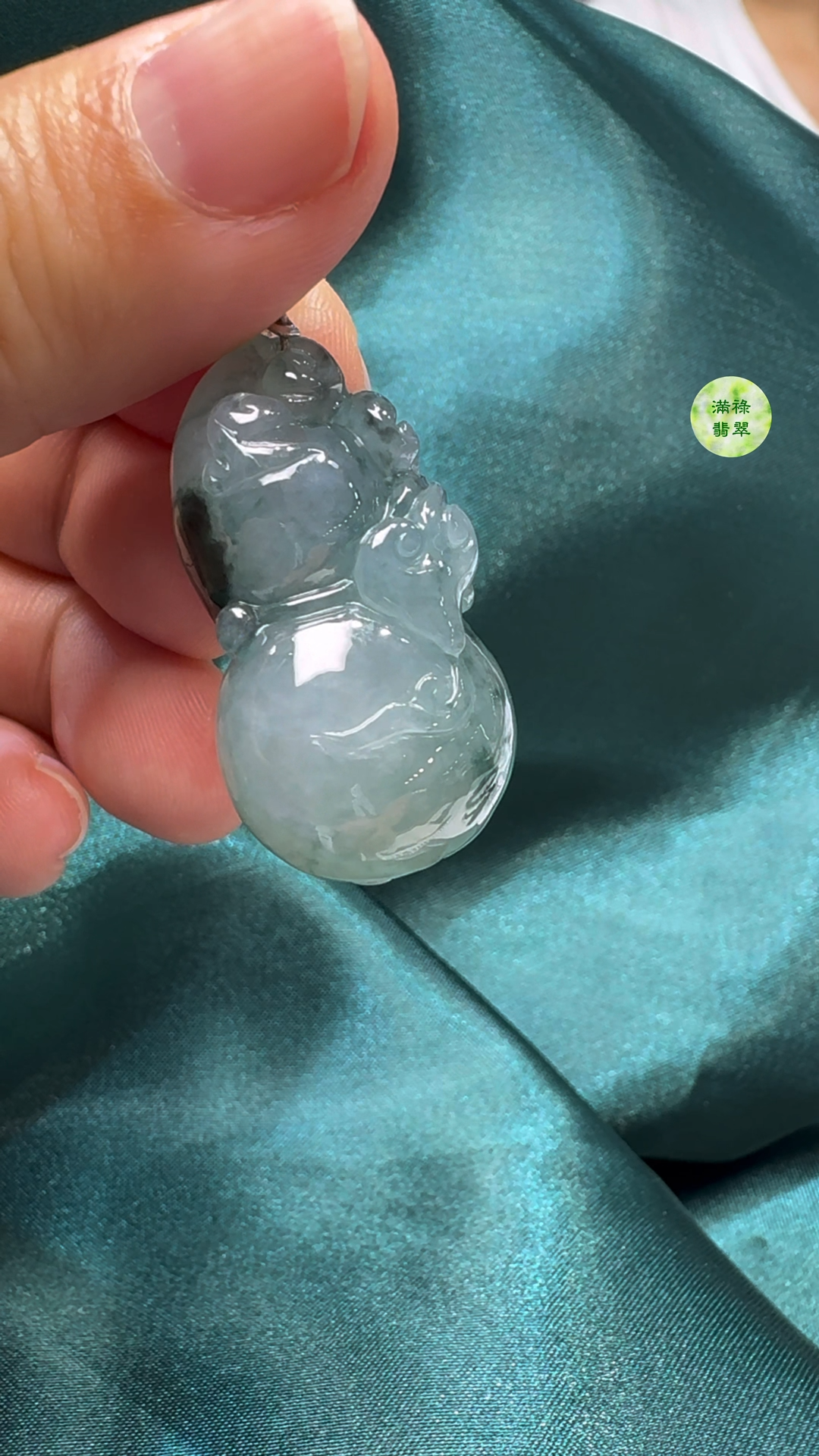 翡翠A貨玉器葫蘆吊墜 34-18-14mm 6 翡翠A貨玉器葫蘆吊墜 34-18-14mm - Image 6