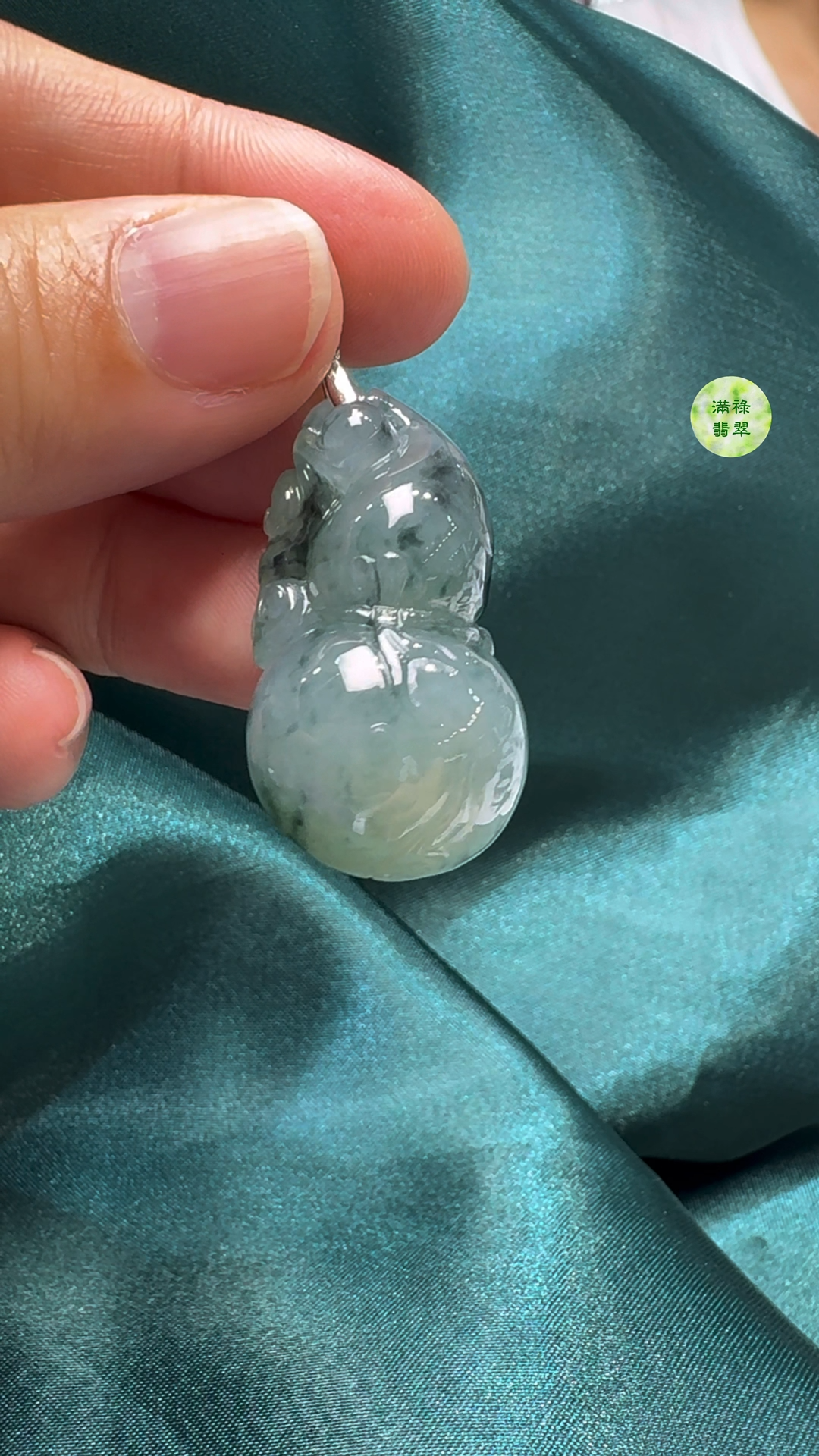 翡翠A貨玉器葫蘆吊墜 34-18-14mm 8 翡翠A貨玉器葫蘆吊墜 34-18-14mm - Image 8