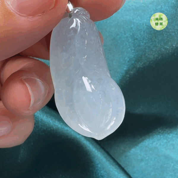 翡翠A貨玉器玉蘭花吊墜 5-17-11mm