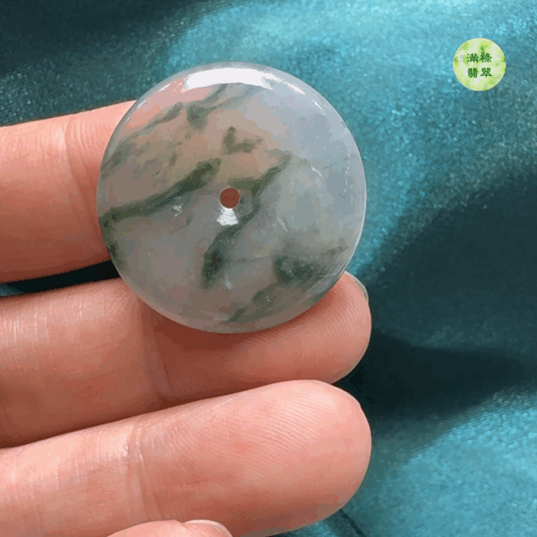 翡翠A貨玉器平安扣吊墜26-4.1mm