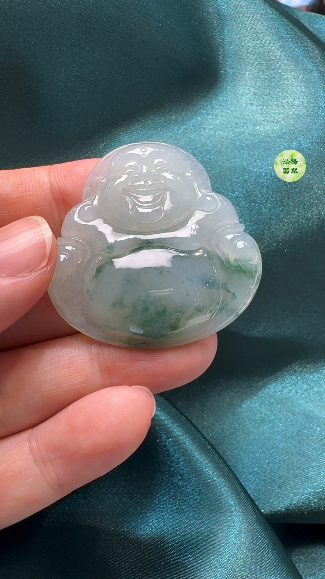 翡翠A貨玉器佛公吊墜 37-38-6mm 2 翡翠A貨玉器佛公吊墜 37-38-6mm - Image 2