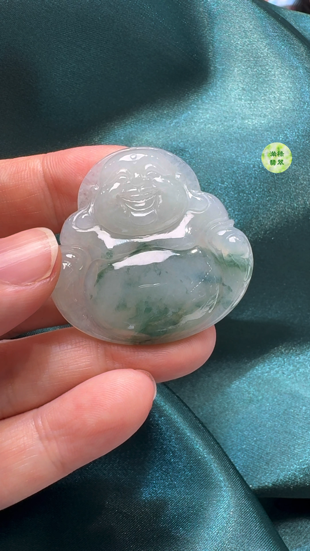 翡翠A貨玉器佛公吊墜 37-38-6mm 3 翡翠A貨玉器佛公吊墜 37-38-6mm - Image 3