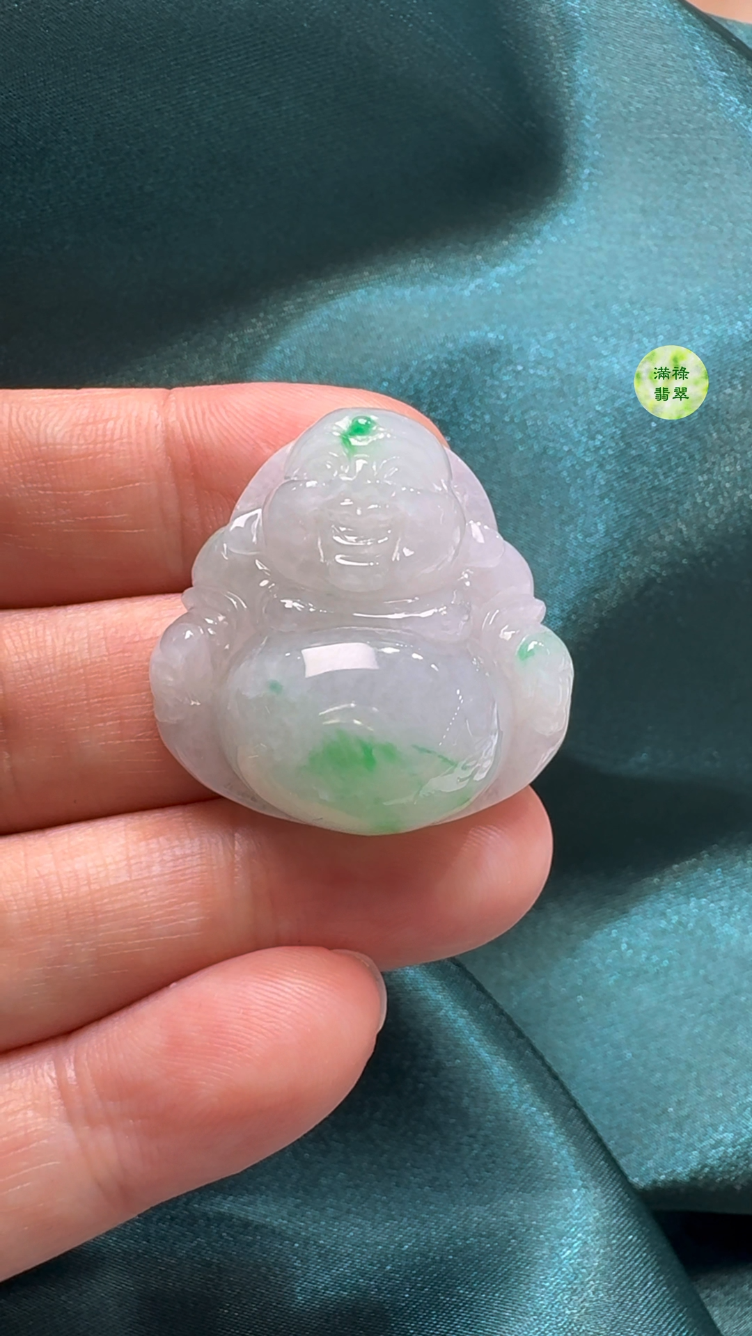 翡翠A貨玉器彌勒佛公吊墜29-29-11mm 7 翡翠A貨玉器彌勒佛公吊墜29-29-11mm - Image 7