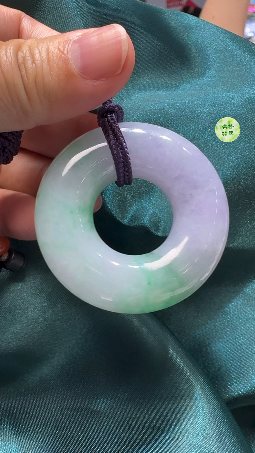 翡翠A貨玉器平安環 49-14mm 配珠18-13mm 6 翡翠A貨玉器平安環 49-14mm 配珠18-13mm - Image 6