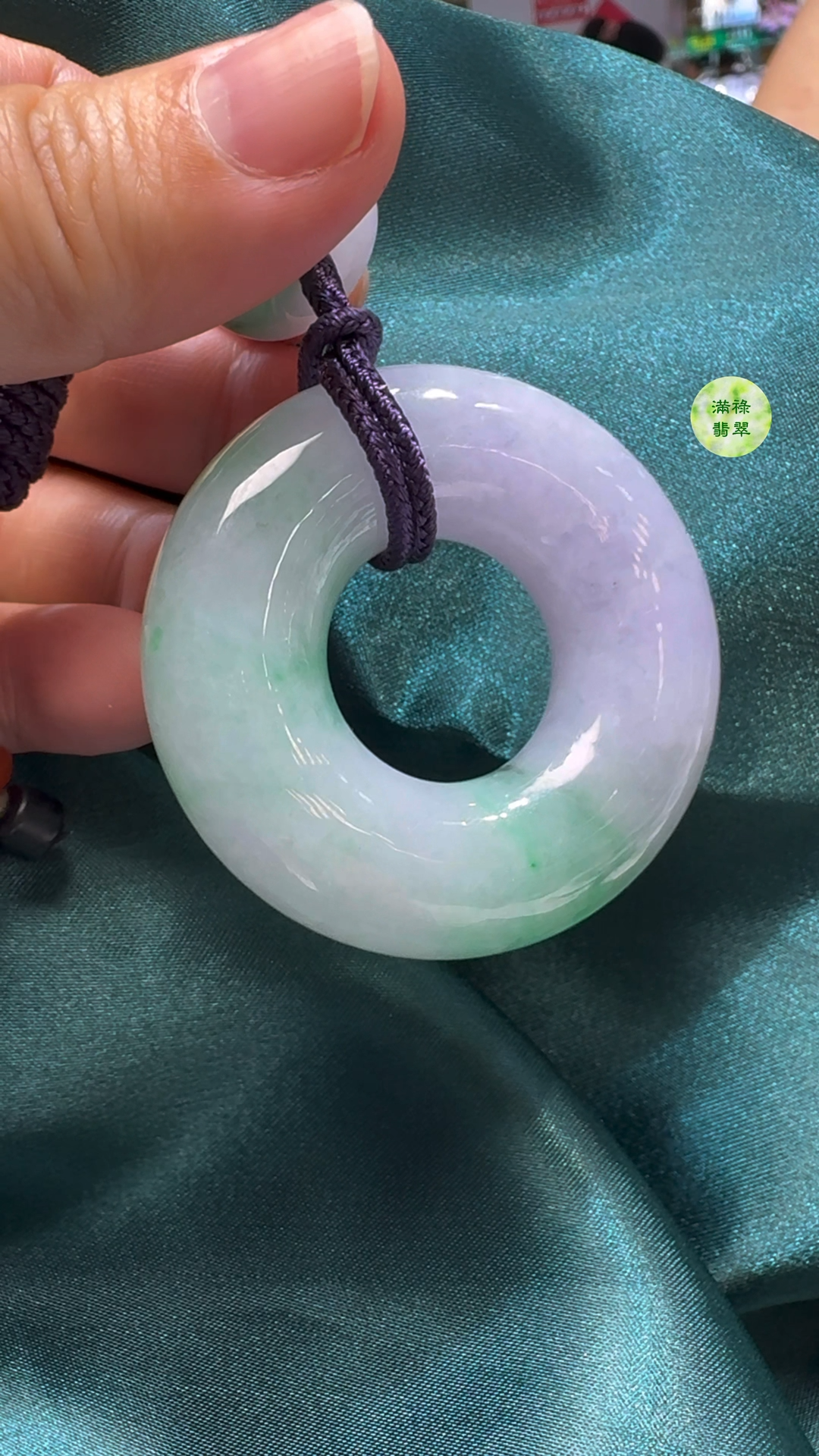 翡翠A貨玉器平安環 49-14mm 配珠18-13mm 7 翡翠A貨玉器平安環 49-14mm 配珠18-13mm - Image 7