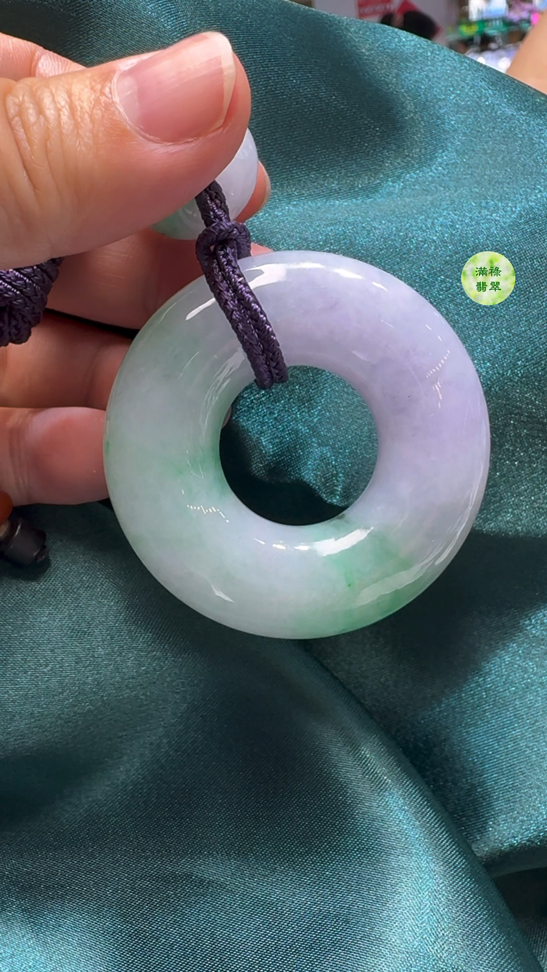 翡翠A貨玉器平安環 49-14mm 配珠18-13mm 9 翡翠A貨玉器平安環 49-14mm 配珠18-13mm - Image 9