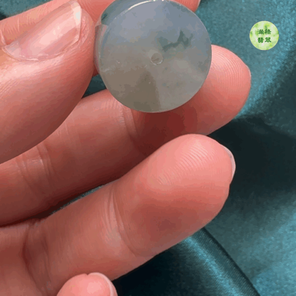 翡翠A貨玉器路路通吊墜17-10mm