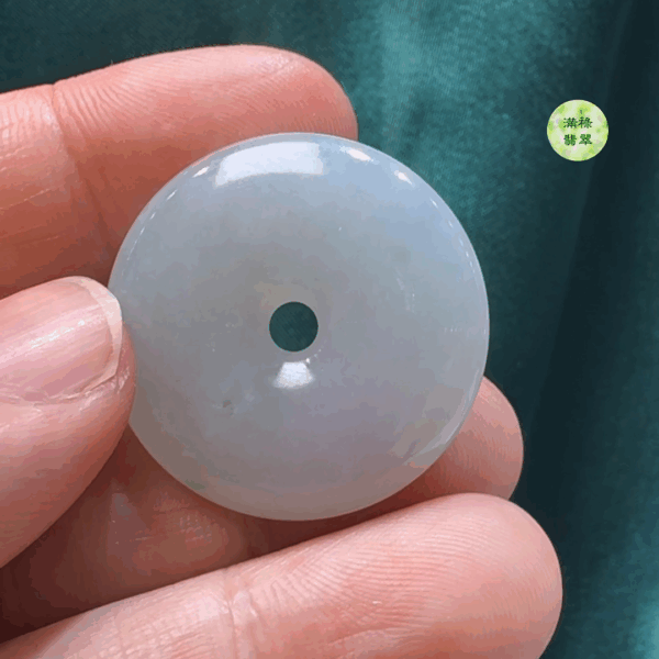 翡翠A貨玉器平安扣直徑27mm厚度5.9mm