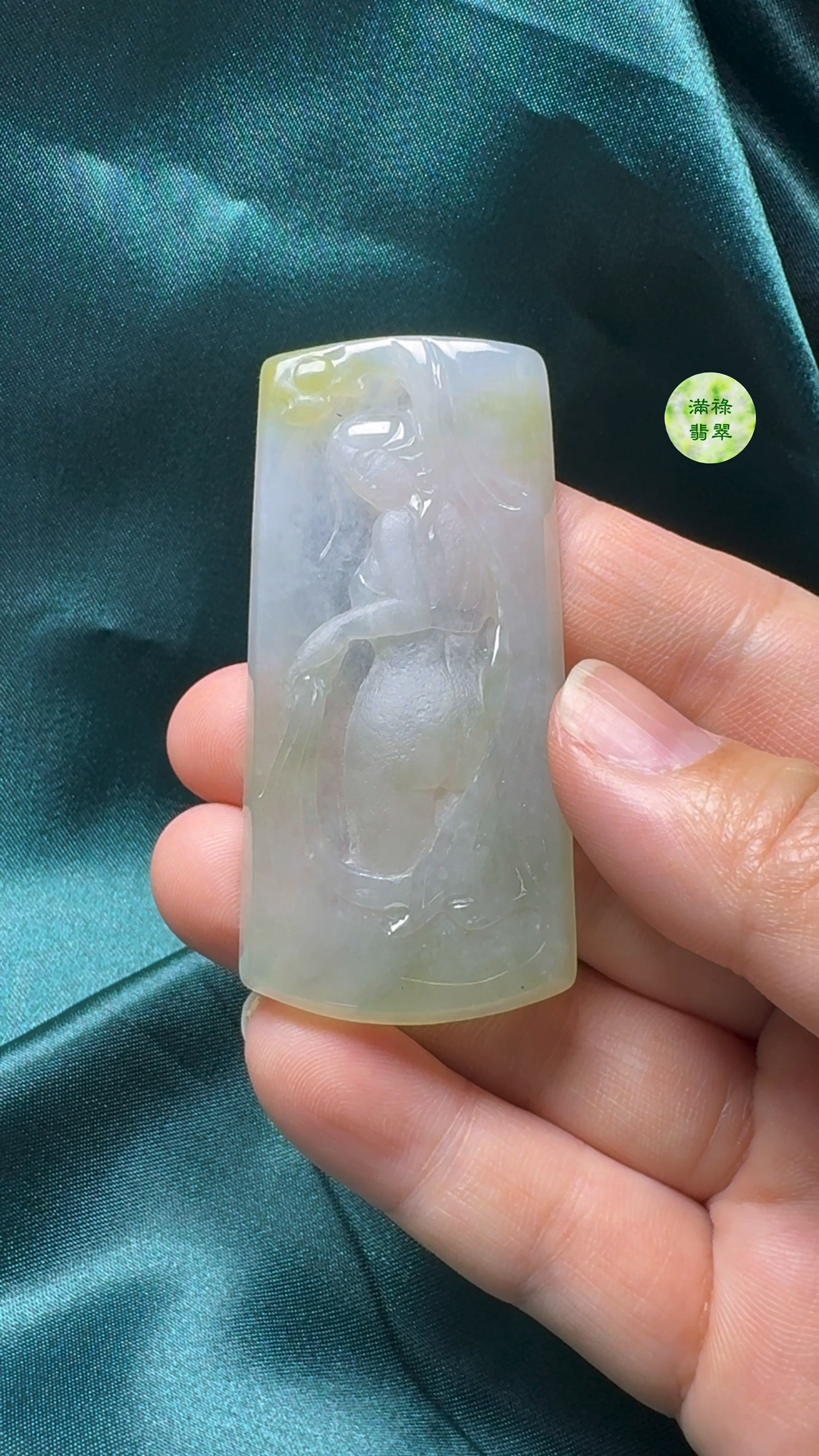 翡翠A貨玉器優雅女翡翠吊墜 尺寸64-30-5mm 6 翡翠A貨玉器優雅女翡翠吊墜 尺寸64-30-5mm - Image 6