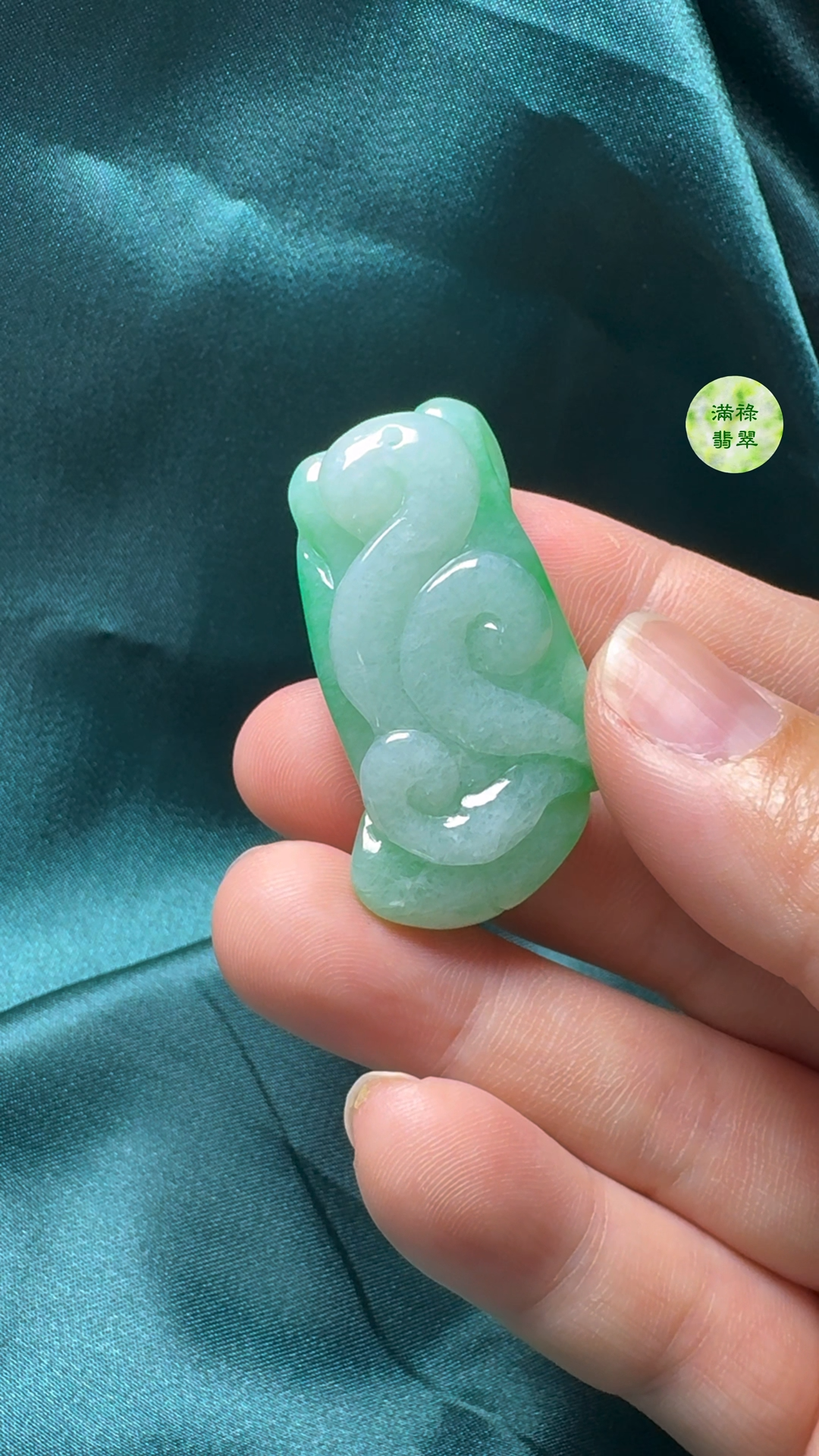 翡翠A貨玉器九尾狐翡翠吊墜 41-20-12mm 7 翡翠A貨玉器九尾狐翡翠吊墜 41-20-12mm - Image 7