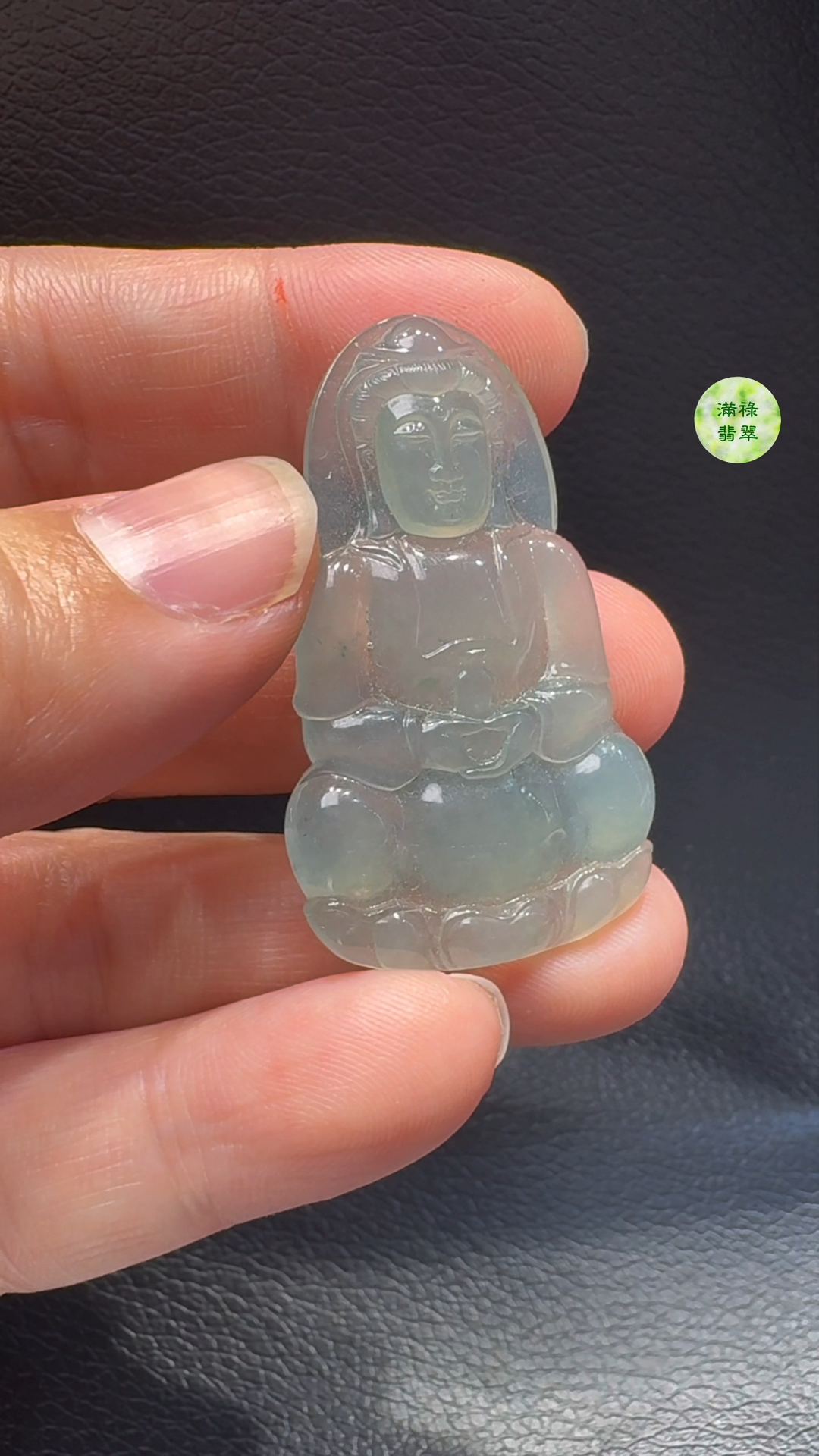 翡翠A貨玉器觀音翡翠吊墜 45-25-4mm 3 翡翠A貨玉器觀音翡翠吊墜 45-25-4mm - Image 3