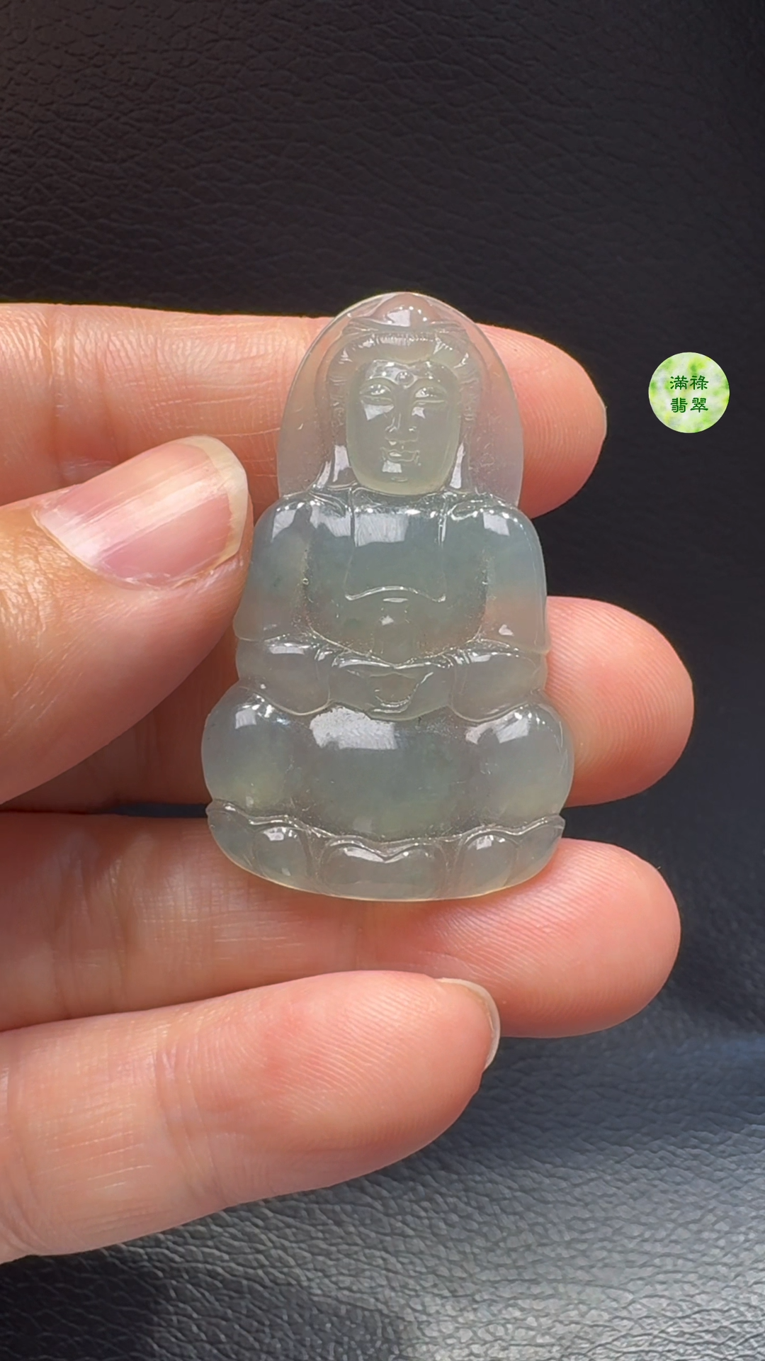 翡翠A貨玉器觀音翡翠吊墜 45-25-4mm 4 翡翠A貨玉器觀音翡翠吊墜 45-25-4mm - Image 4