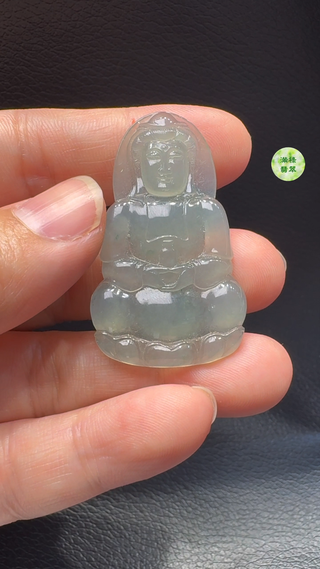 翡翠A貨玉器觀音翡翠吊墜 45-25-4mm 6 翡翠A貨玉器觀音翡翠吊墜 45-25-4mm - Image 6