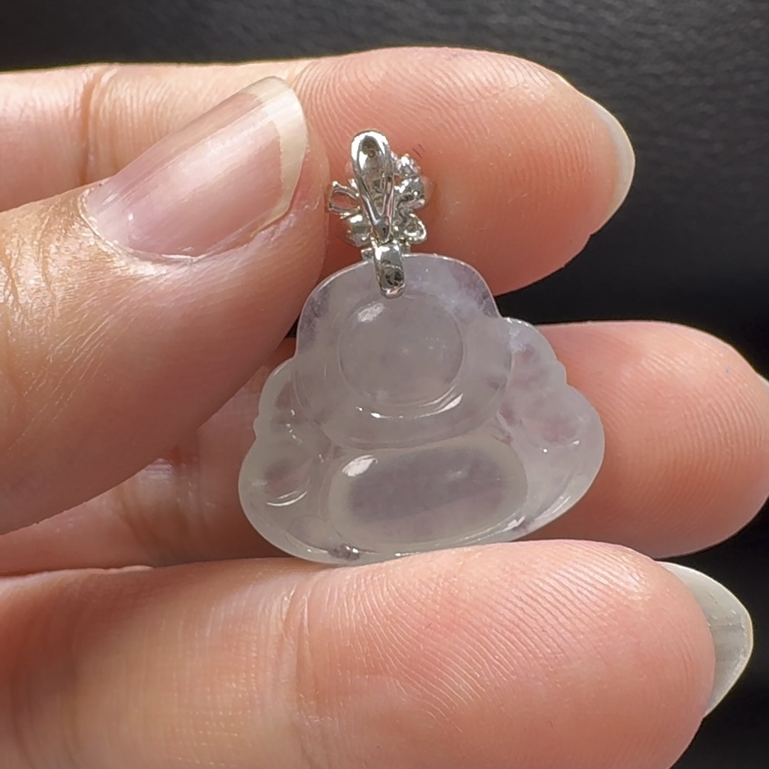 18K翡翠A貨玉器玉佛公彌勒佛翡翠吊墜 整個 25-21-5.7mm 6 18K翡翠A貨玉器玉佛公彌勒佛翡翠吊墜 整個 25-21-5.7mm - Image 6