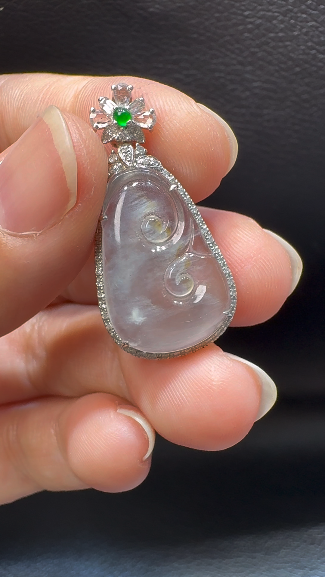 18K翡翠A貨玉器如意翡翠吊墜 整個 31-16-6mm 8 18K翡翠A貨玉器如意翡翠吊墜 整個 31-16-6mm - Image 8