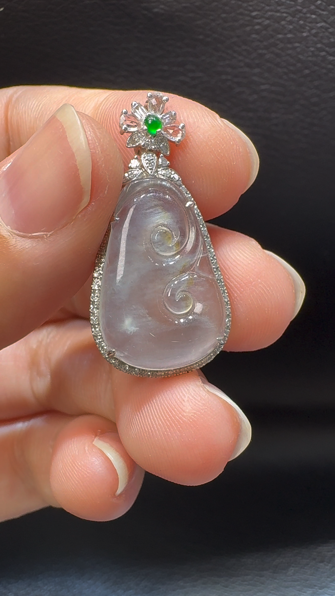 18K翡翠A貨玉器如意翡翠吊墜 整個 31-16-6mm 7 18K翡翠A貨玉器如意翡翠吊墜 整個 31-16-6mm - Image 7