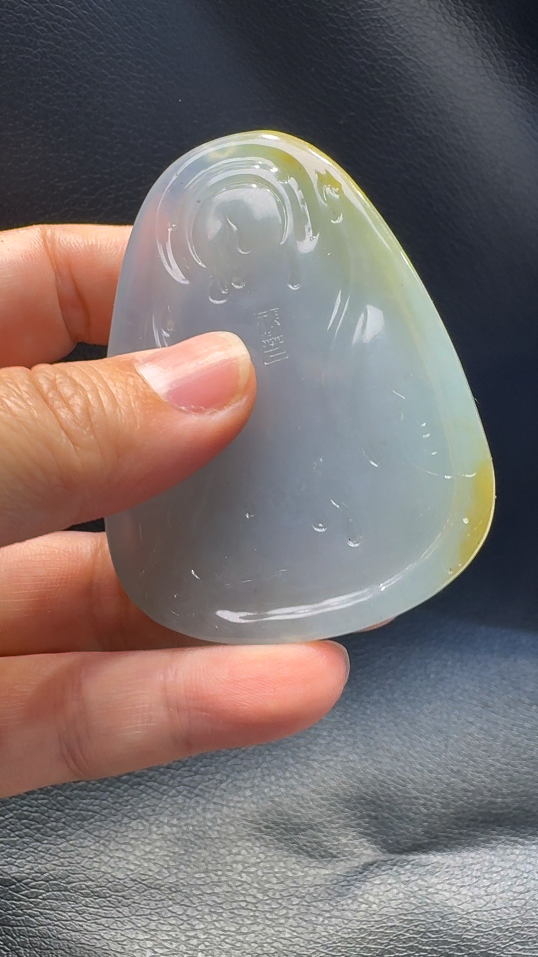 翡翠A貨玉器自在觀音翡翠吊墜 69-51-10mm 9 翡翠A貨玉器自在觀音翡翠吊墜 69-51-10mm - Image 9