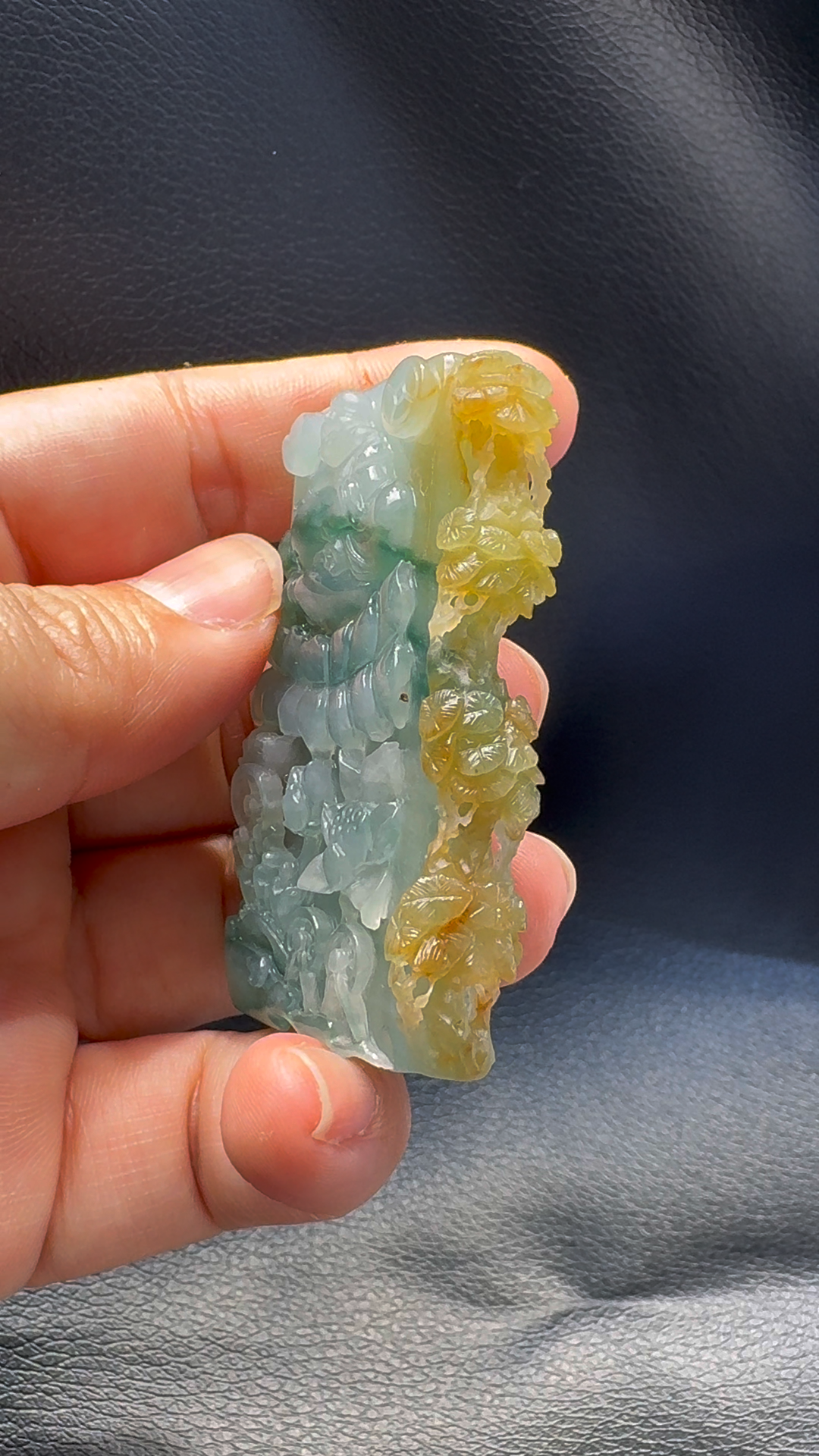 翡翠A貨玉器彌勒佛翡翠吊墜 55-32-12mm 8 翡翠A貨玉器彌勒佛翡翠吊墜 55-32-12mm - Image 8