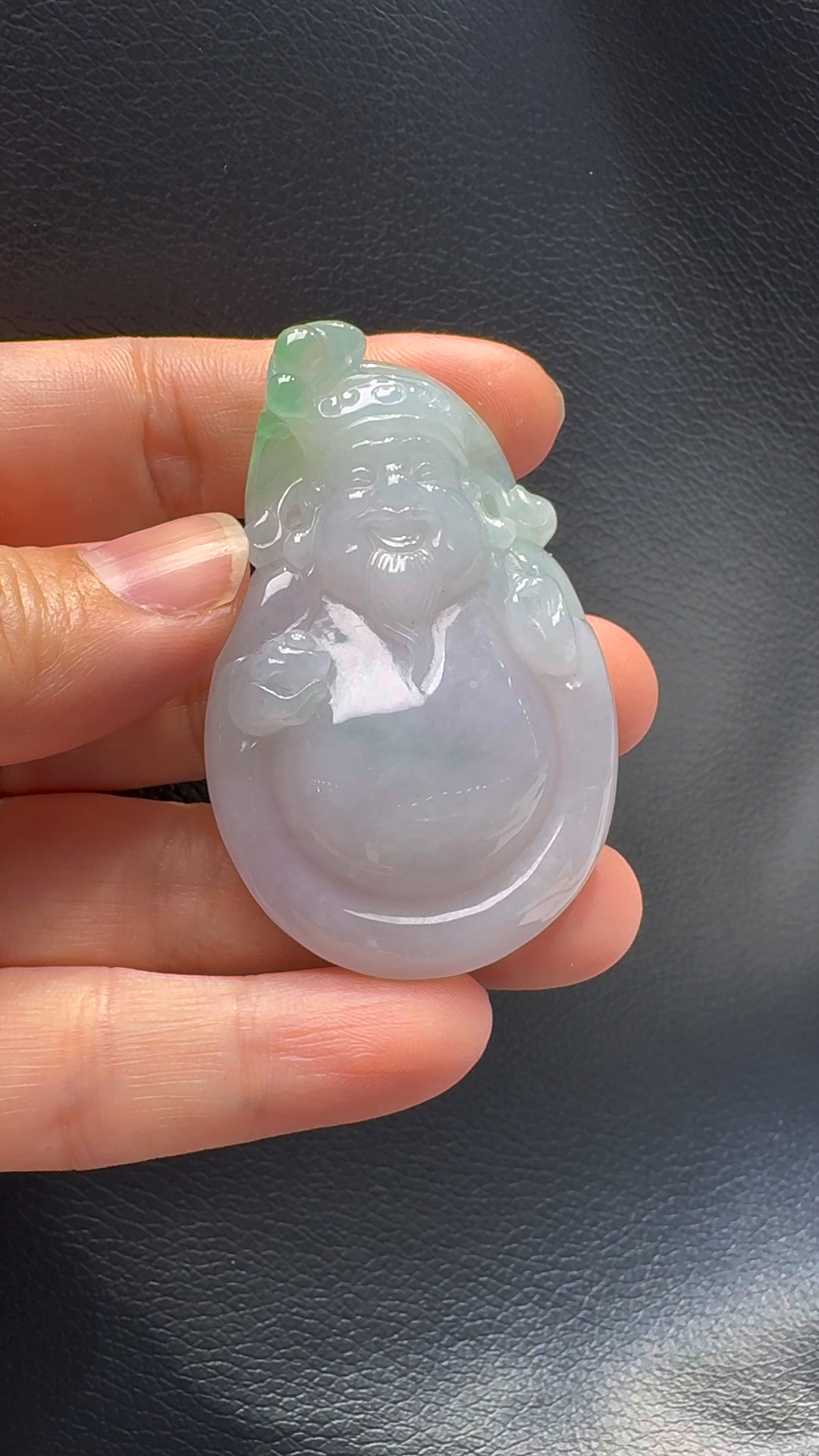 翡翠A貨玉器財神翡翠吊墜 55-36-11mm 1 翡翠A貨玉器財神翡翠吊墜 55-36-11mm