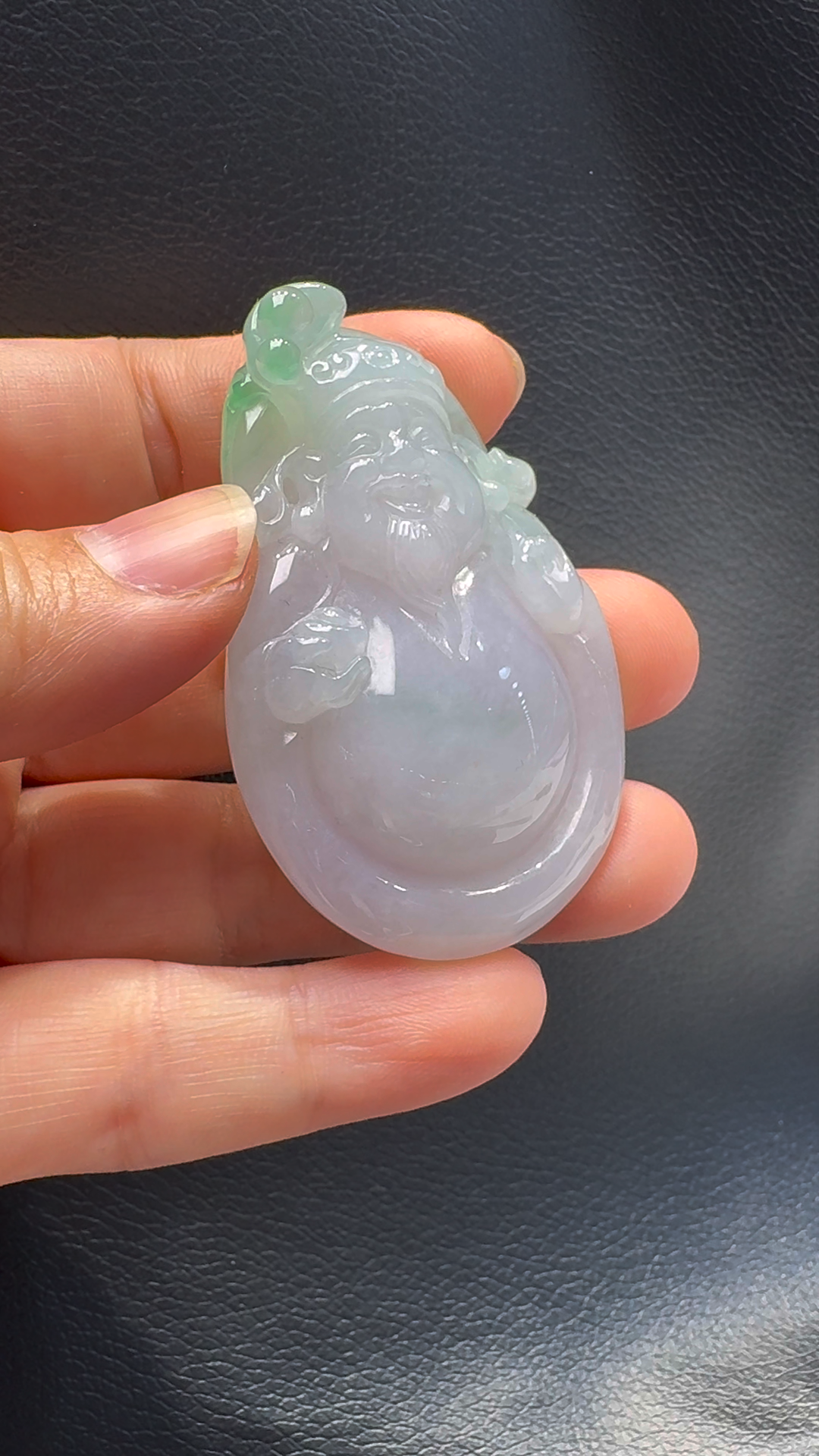 翡翠A貨玉器財神翡翠吊墜 55-36-11mm 3 翡翠A貨玉器財神翡翠吊墜 55-36-11mm - Image 3