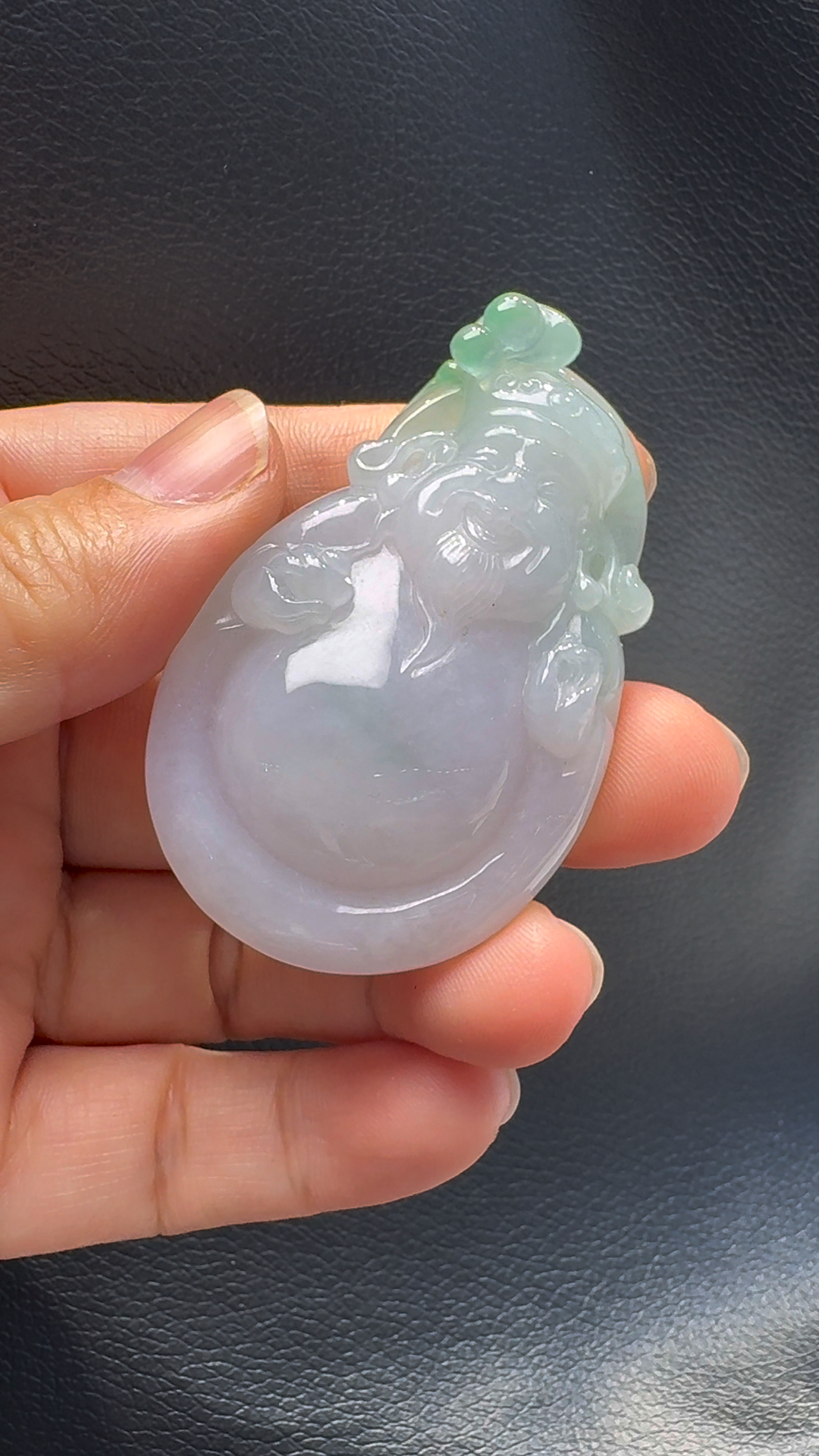 翡翠A貨玉器財神翡翠吊墜 55-36-11mm 4 翡翠A貨玉器財神翡翠吊墜 55-36-11mm - Image 4