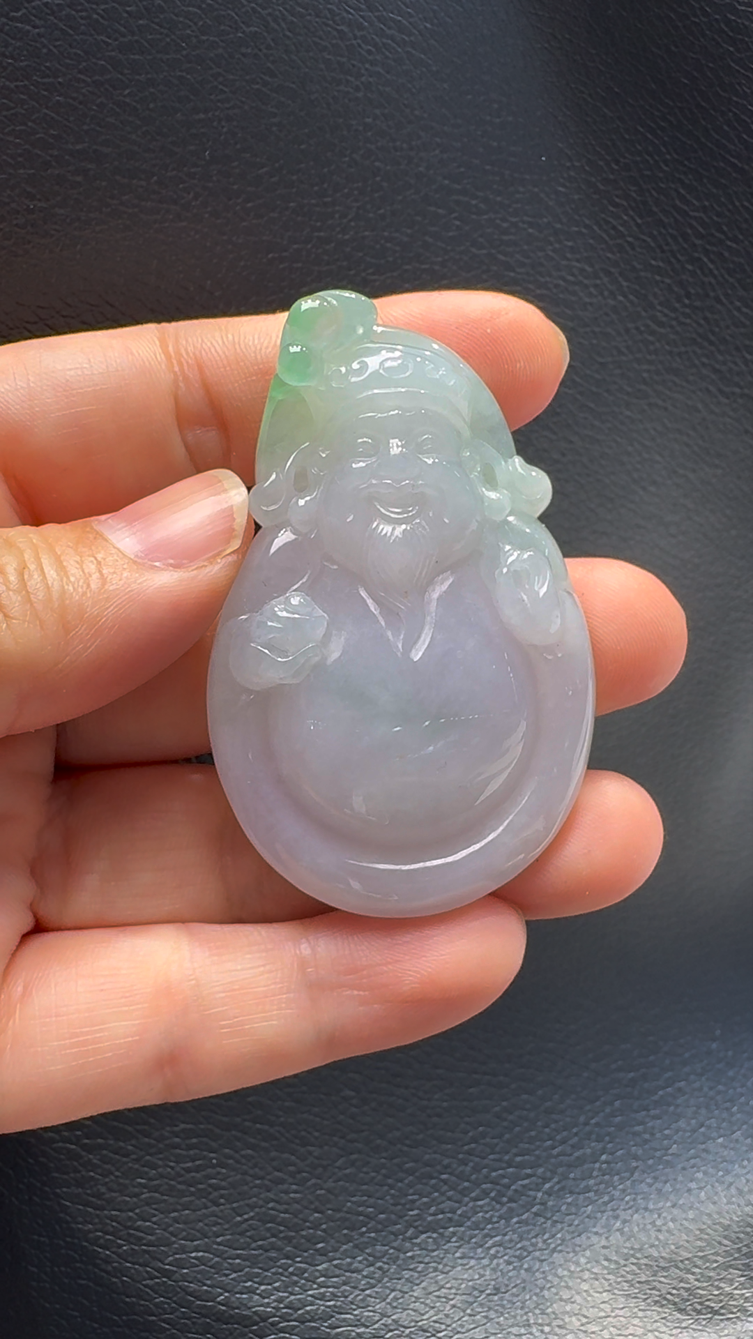 翡翠A貨玉器財神翡翠吊墜 55-36-11mm 6 翡翠A貨玉器財神翡翠吊墜 55-36-11mm - Image 6