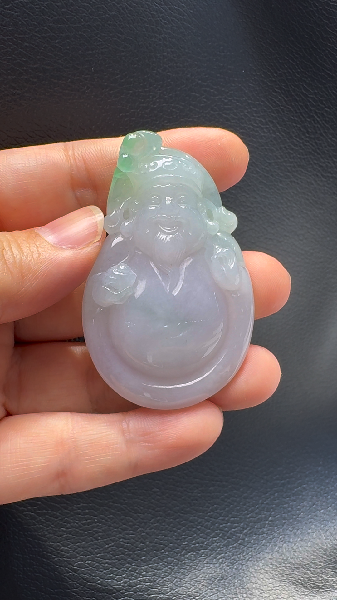 翡翠A貨玉器財神翡翠吊墜 55-36-11mm 7 翡翠A貨玉器財神翡翠吊墜 55-36-11mm - Image 7