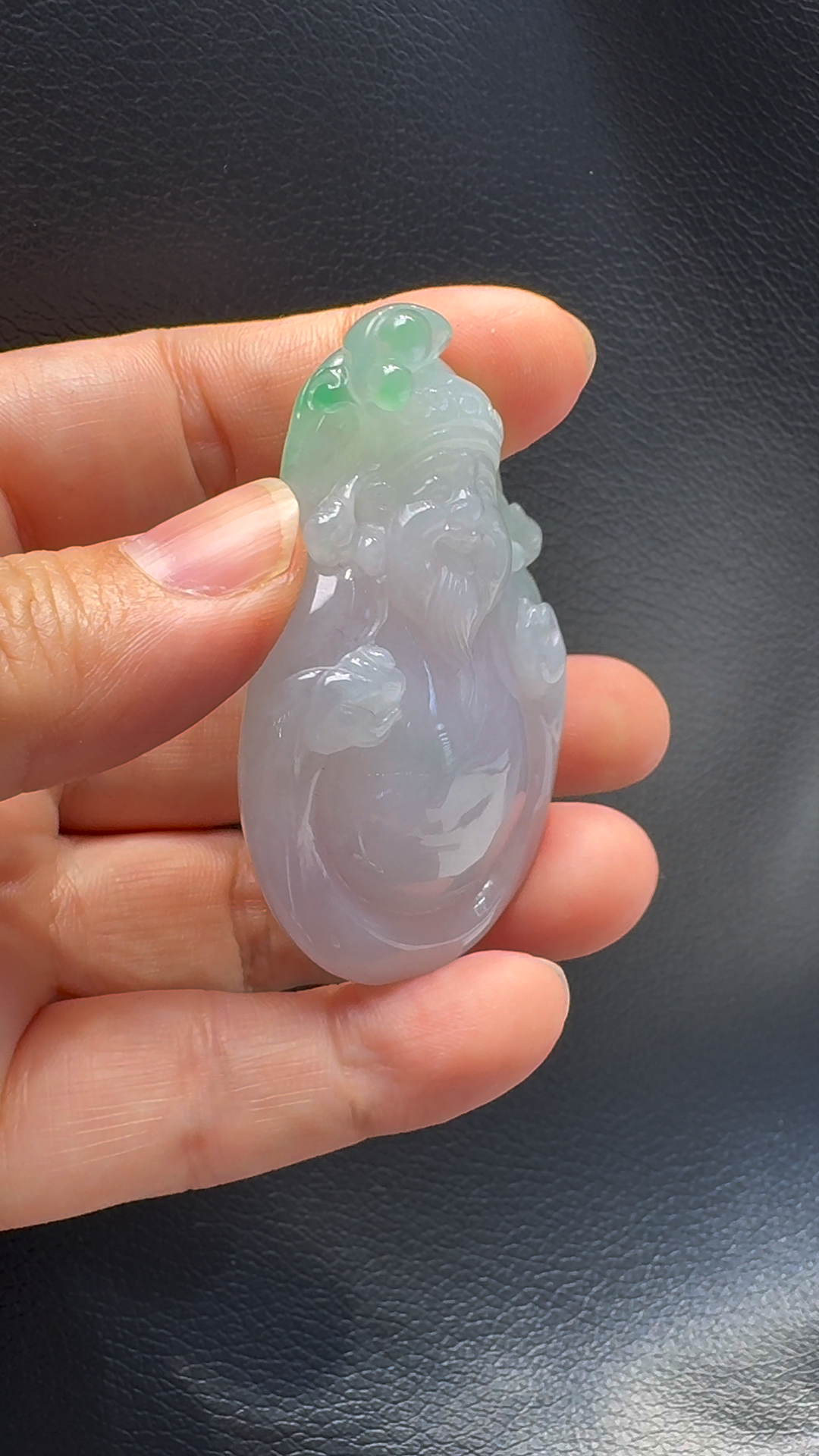 翡翠A貨玉器財神翡翠吊墜 55-36-11mm 8 翡翠A貨玉器財神翡翠吊墜 55-36-11mm - Image 8