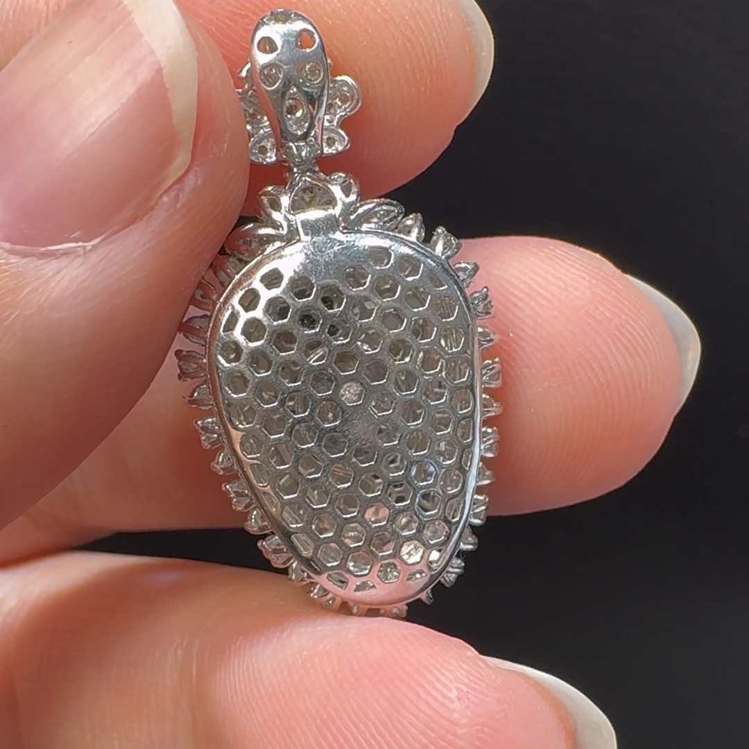 18K翡翠A貨玉器樹葉玉葉翡翠吊墜 30-16-8.5mm主石17-12mm 6 18K翡翠A貨玉器樹葉玉葉翡翠吊墜 30-16-8.5mm主石17-12mm - Image 6