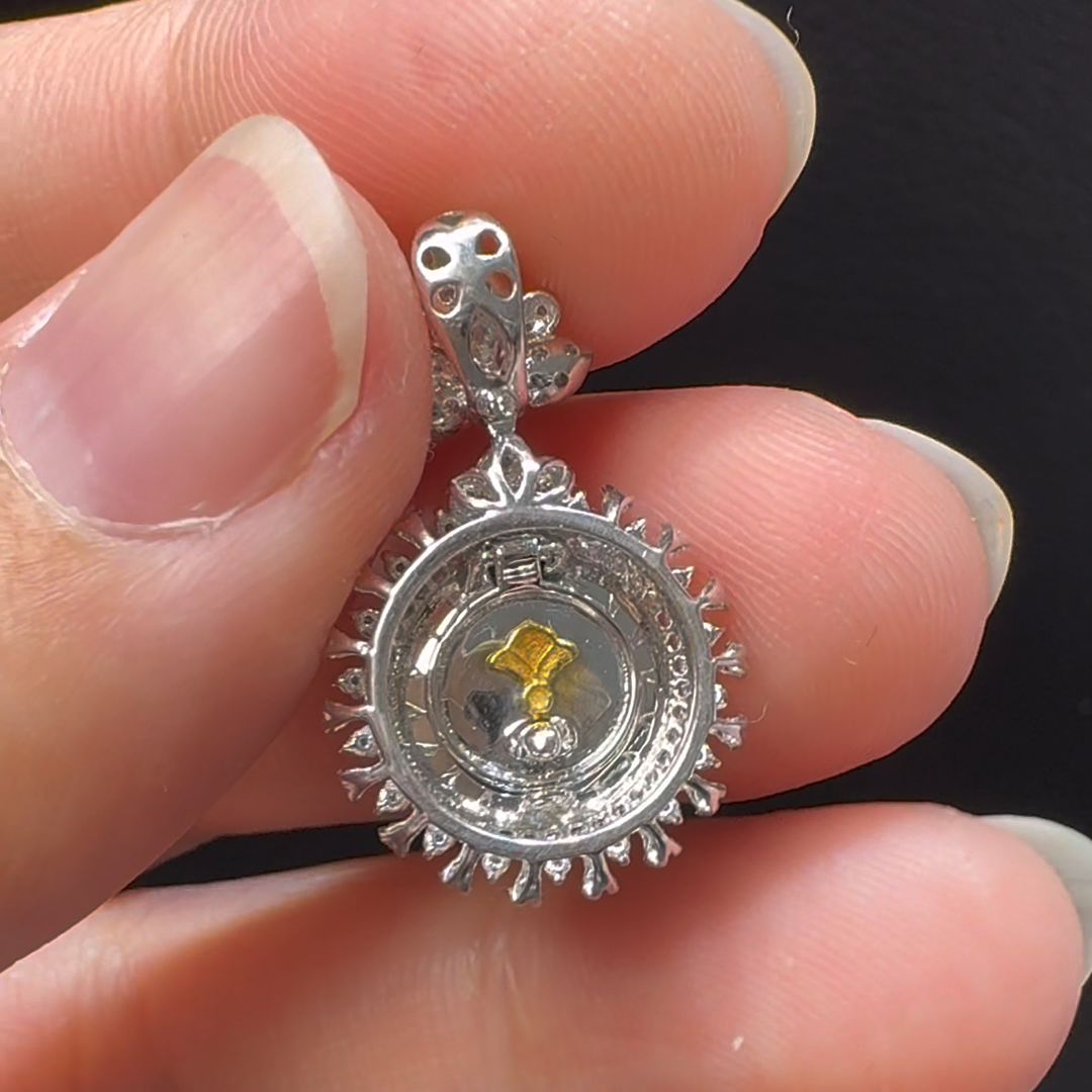 18K翡翠A貨玉器平安扣玉扣翡翠吊墜 整個24-14-9mm 直徑9.75 7 18K翡翠A貨玉器平安扣玉扣翡翠吊墜 整個24-14-9mm 直徑9.75 - Image 7