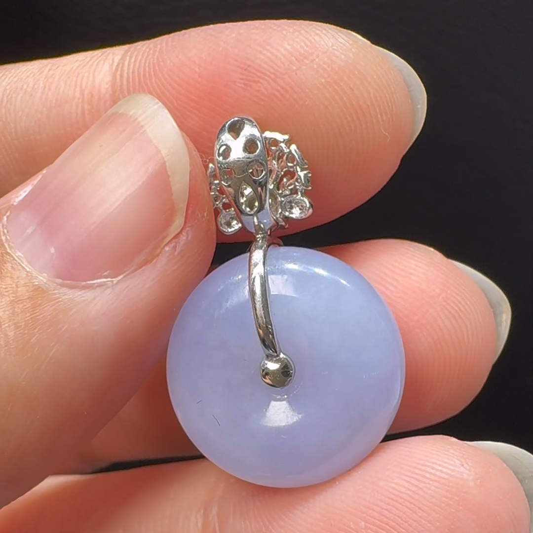 18K翡翠A貨玉器平安扣玉扣翡翠吊墜 整個26-16-6.5mm 6 18K翡翠A貨玉器平安扣玉扣翡翠吊墜 整個26-16-6.5mm - Image 6