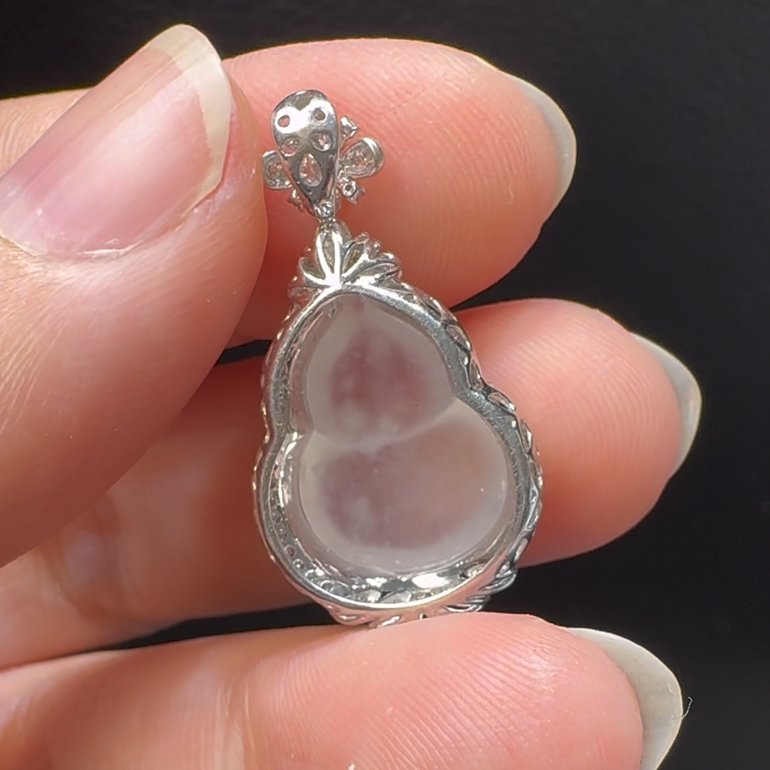 18K翡翠A貨玉器葫蘆翡翠吊墜 整個 29-15-9.5mm 6 18K翡翠A貨玉器葫蘆翡翠吊墜 整個 29-15-9.5mm - Image 6