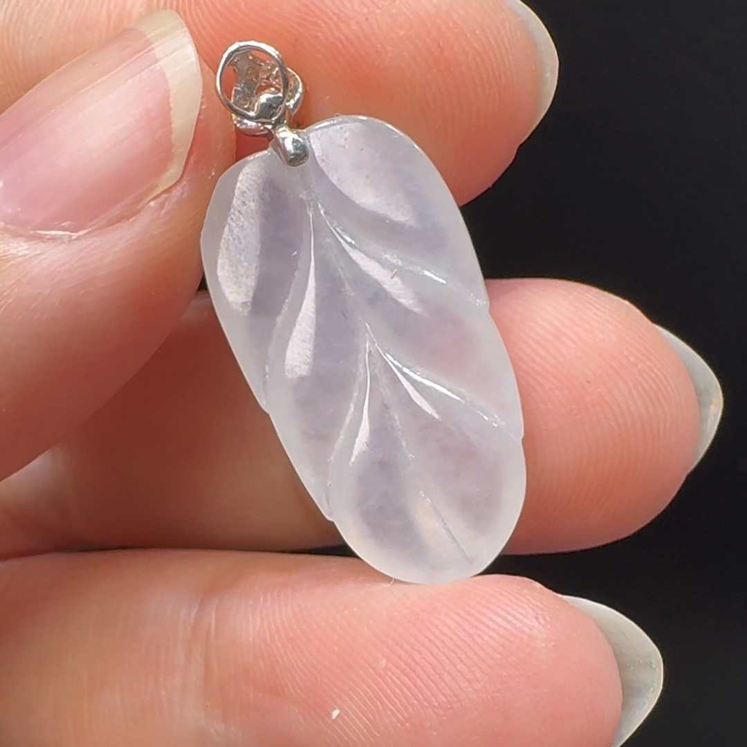 18K翡翠A貨玉器樹葉玉葉翡翠吊墜 整個29-13-4mm 6 18K翡翠A貨玉器樹葉玉葉翡翠吊墜 整個29-13-4mm - Image 6