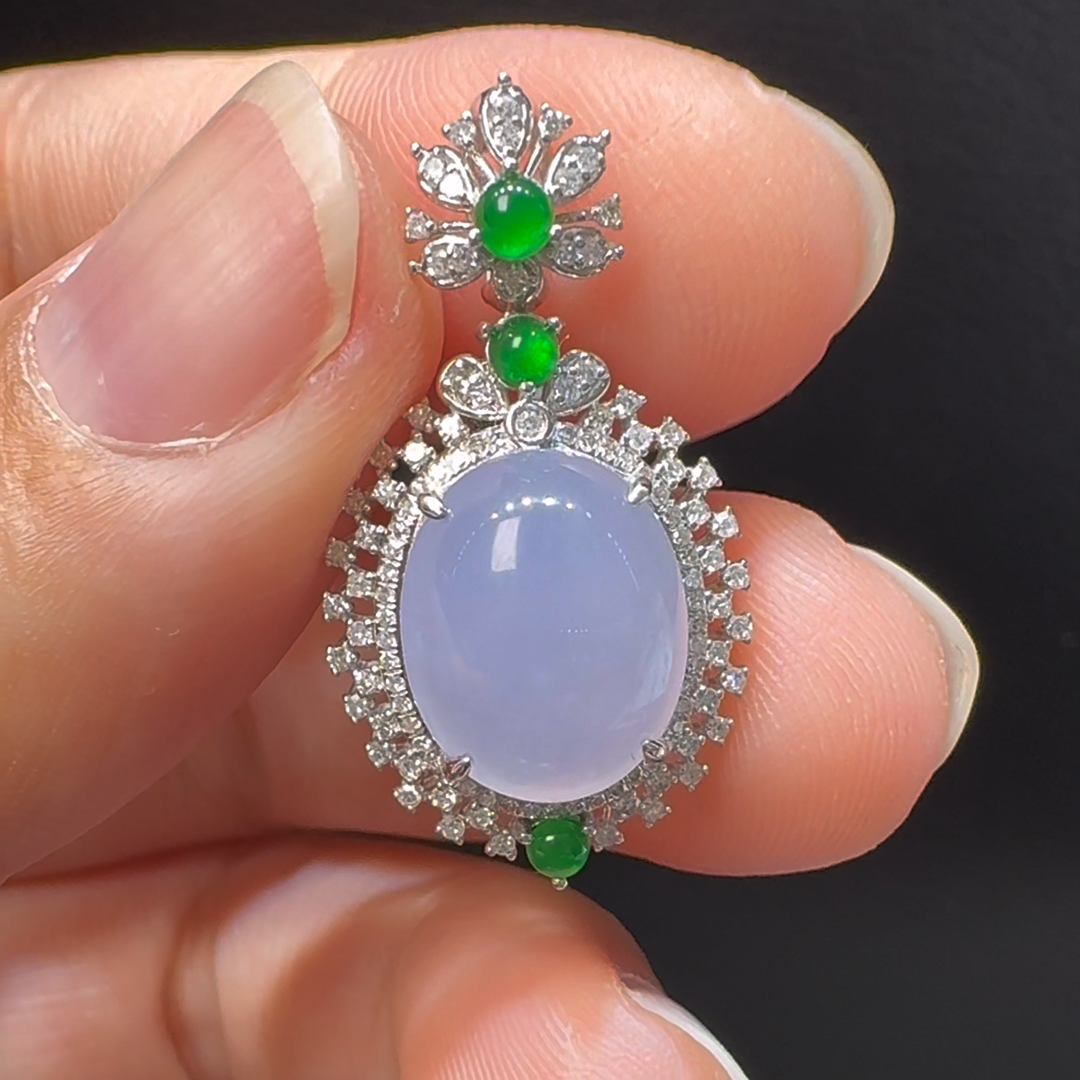 18K翡翠A貨玉器蛋面翡翠吊墜 整個27-15-11mm 4 18K翡翠A貨玉器蛋面翡翠吊墜 整個27-15-11mm - Image 4