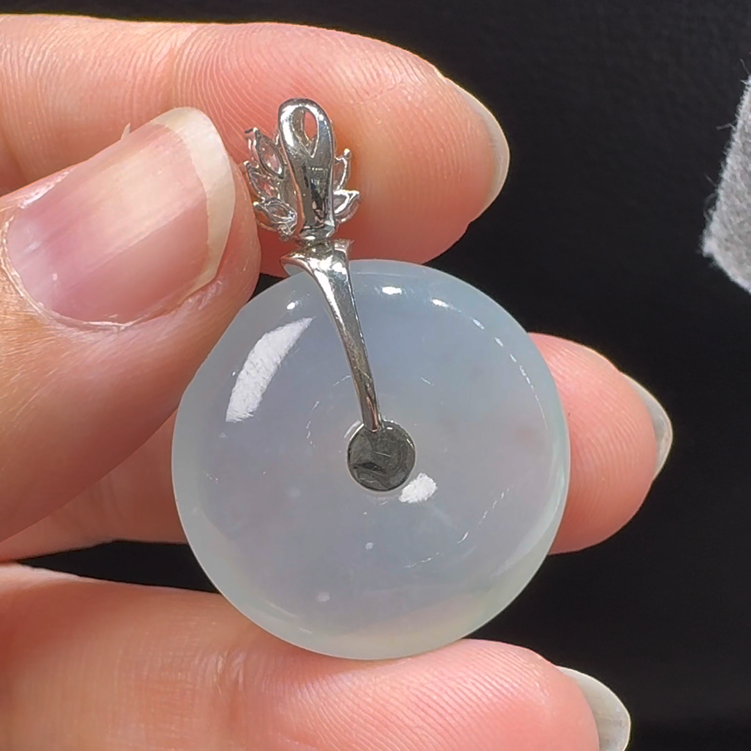 18K翡翠A貨玉器平安扣玉扣翡翠吊墜 整個33-24-6.3mm 5 18K翡翠A貨玉器平安扣玉扣翡翠吊墜 整個33-24-6.3mm - Image 5