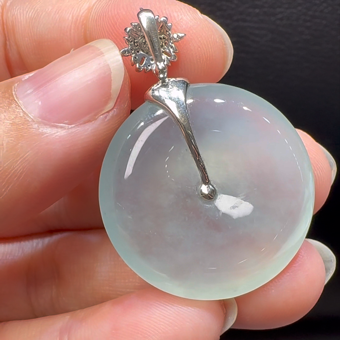 18K翡翠A貨玉器平安扣玉扣翡翠吊墜 整個38-28-6.3 6 18K翡翠A貨玉器平安扣玉扣翡翠吊墜 整個38-28-6.3 - Image 6